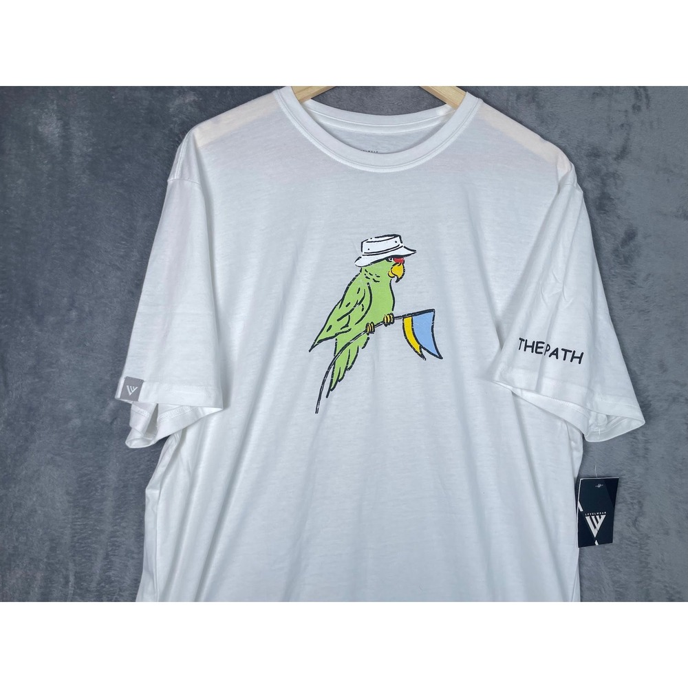 NWT Levelwear Large The Park at West Palm Parrot Logo T Shirt White